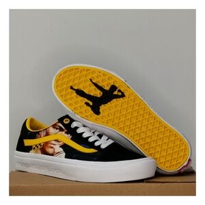 Vans X Bruce Lee Old Skool Skate Shoes Black Yellow Men's size:6 VN0A5FCBY23